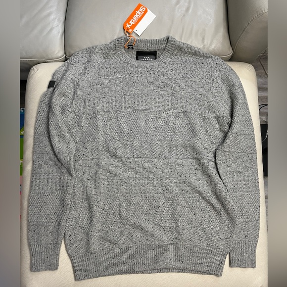 NWT - Superdry Men’s Wool Blended Ribbed Knit Sweater - Size XL - Picture 5 of 14